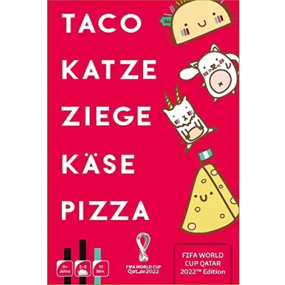 Abbildung von Blue Orange, Taco Katze Ziege Käse Pizza (FIFA Edition), Partyspiel, Kartenspiel, 2 8 Spieler, Ab 8+ Jahren, 10 Minuten, Deutsch