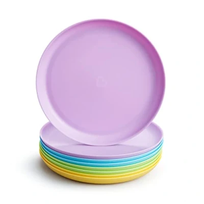 Abbildung von Munchkin Kinderteller, farbige Snackteller aus Plastik, spülmaschinengeeignet &amp; stapelbar, BPA frei, für Babys Kleinkinder, ideal zur Beikosteinführung, zuhause und unterwegs 8er Set