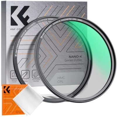 Abbildung von K&amp;F Concept K Serie 67mm Slim Zirkularer Polfilter Polarisationsfilter CPL Magnetischer Filter Cirkular Optisches Glas &amp; Aluminium für Foto Kameraobjektive