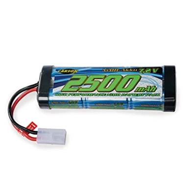 Abbildung von Carson 500608222 7,2V/2500mAh NiMH Race Akku TAM, wiederaufladbar, mit Tamiya Stecker, Akkupack für RC Auto, Ersatzzakku ferngesteuertes Fahrzeug, hochwertig, Modellbau
