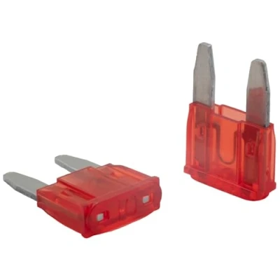 Abbildung von 5 Stk. SeKi Mini Flachstecksicherung 10A rot; Auto Sicherung 32V/DC Flachsicherung Boot Anhänger LKW Wohnwagen