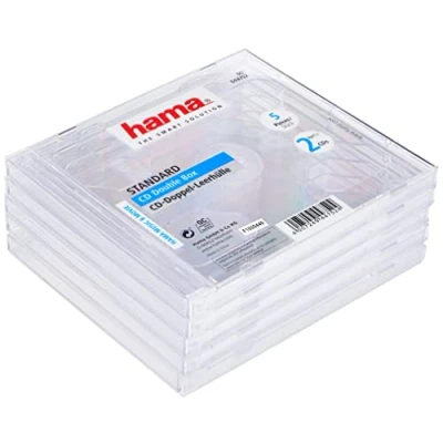 Abbildung von Hama DVD Hüllen 5er Pack (auch passend für CDs und Blu rays) mit Folie zum Einstecken des Covers, transparent