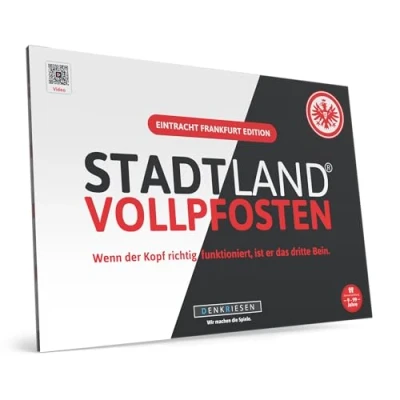 Abbildung von DENKRIESEN Stadt Land VOLLPFOSTEN® Eintracht Frankfurt Edition DIN A4 Spielblock Ab 9 Jahren Fluss Familienspiel Fanartikel Partyspiel Geschenk Spaß