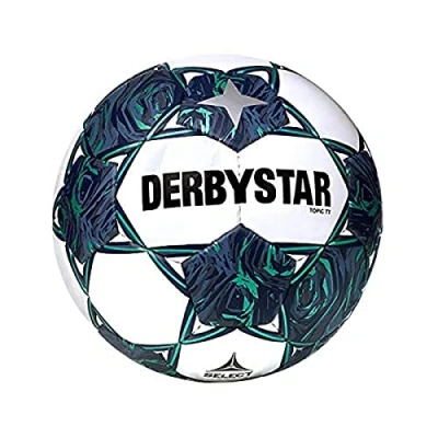 Abbildung von Derbystar Topic TT v21, Weiss grau grün, 5, Fußball