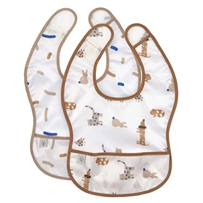 Abbildung von LÄSSIG Baby Lätzchen Set 2 Stk. mit Auffangschutz wasserabweisend Klettverschluss/Little Mateys royal blue
