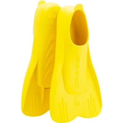 Abbildung von Cressi Mini Light Fins Kurze Unisex Kinderflossen zum Tauchen, Schnorcheln und Schwimmen, Gelb, 32/33