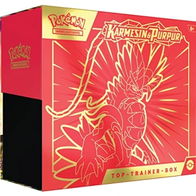 Abbildung von Pokémon Sammelkartenspiel: Top Trainer Box Karmesin &amp; Purpur (Koraidon) (9 Boosterpacks Premium Zubehör)