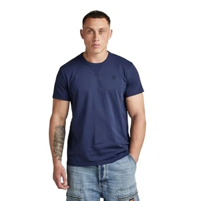 Abbildung von G Star RAW Herren Nifous T Shirt, Blau (Sartho Blue D24449 336 6067), XS