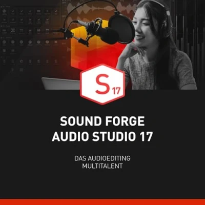 Abbildung von SOUND FORGE Audio Studio 17 Das Multitalent für Recording, Editing, Restauration &amp; Mastering Bearbeitung Software Musikproduktion Windows 10/11 PC 1 Lizenz