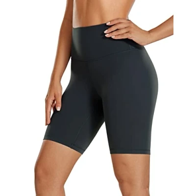 Abbildung von CRZ Yoga Butterluxe Damen Radlerhose Kurze Sporthose High Waist Sommer Shorts Laufshorts Fitness Hose 20cm Melanit 40