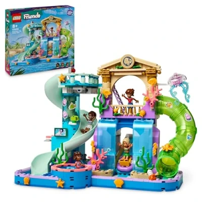Abbildung von Lego Friends Heartlake City Wasserpark, Outdoor Spielset für Mädchen und Jungen ab 8 Jahren, kreatives Spielerlebnis mit 3 Spielfiguren, Mikro Spielfigur, Rutschen Whirlpool 42630