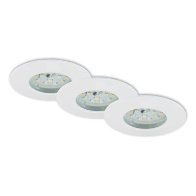 Abbildung von 3er Set LED Einbaustrahler Nikas IP44 chrom