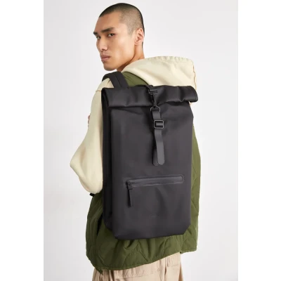 Abbildung von Rains Rolltop Rucksack Unisex Tagesrucksack, Größe: One Size, Black