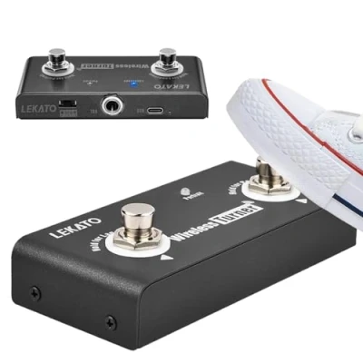 Abbildung von LEKATO Wireless Page Turner Pedal External Tuner for Loops with Multi Control and Smartphones Tablets Android System Free Your Hand