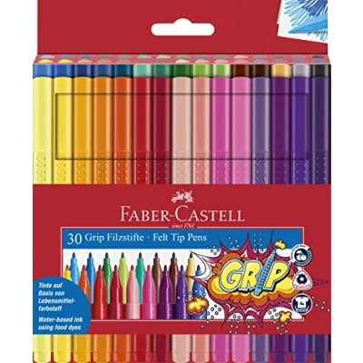 Abbildung von FABER CASTELL 155335 Filzstift Grip Colour Marker, 30er Etui