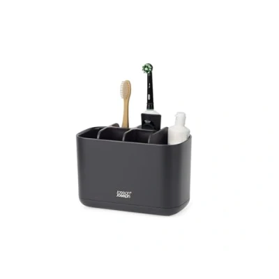 Abbildung von Joseph Easy Store Zahnbürstenhalter Caddy, Aufbewahrung im Badezimmer, groß, Mattschwarz