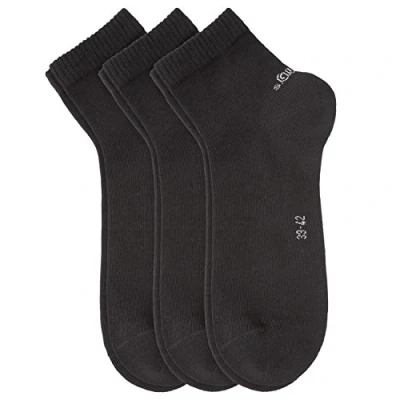 Abbildung von S.Oliver Unisex Quarter Socken 6er Pack, Größe:43 46;Farbe:black (05)