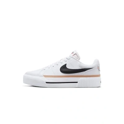 Abbildung von Nike Damen Court Legacy Lift Sneaker, White Black Hemp Team Orange, 40.5 EU
