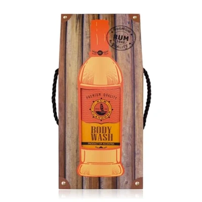 Abbildung von Accentra Duschgel Rum FLAVOR in Flasche inkl. Geschenkbox Optik, 400ml, Duft: nachfüllbar, Orange