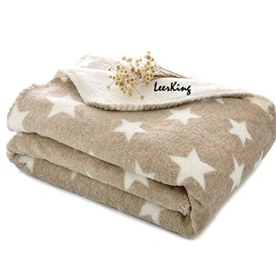 Abbildung von LeerKing Hundedecke flauschig Katzendecke waschbar Doppelte Fleecedecke Kuscheldecke für Sofa Hundebett und Auto Braun 75 * 100cm