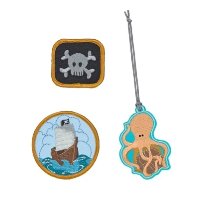 Abbildung von LÄSSIG Anhänger und Patches Set (3 Stk.) mit Druckknopf/School Pirates