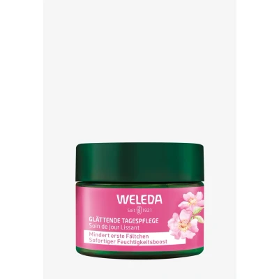Abbildung von WELEDA Bio Glättende Tagespflege Wildrose &amp; Weißer Tee Naturkosmetik Natural Aging Gesichtscreme mit Age Protect Complex mindert erste Fältchen für sichtbar glattere Haut (vegan, 40ml)
