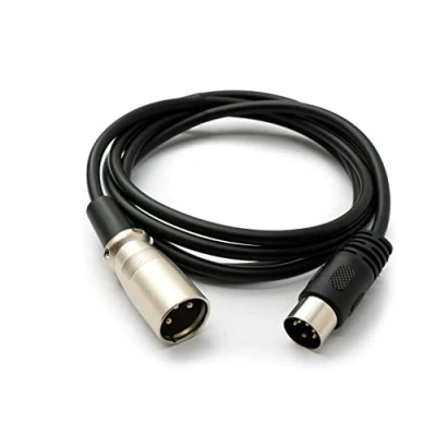 Abbildung von System S Audio Kabel 150 cm XLR 3 polig Stecker zu DIN 5 Adapter in Schwarz