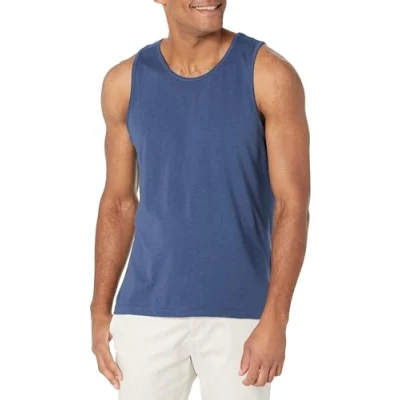 Abbildung von Amazon Essentials Herren Tanktop, Schmale Passform, Blau Heide, XL