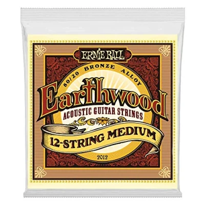 Abbildung von Ernie Ball Earthwood Medium Akustik Gitarrensaiten, für 12 Saiter, 80/20 Bronze, Stärke 11 52