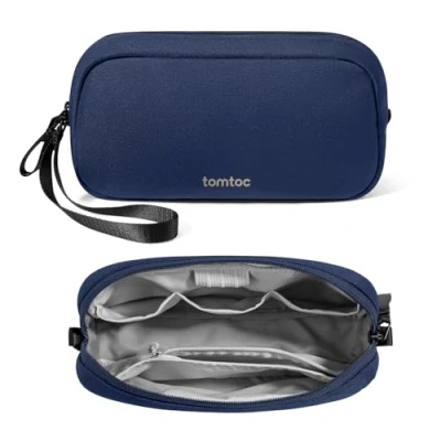 Abbildung von tomtoc Kabel Organizer Tasche, Elektronik EDC Zubehör Kabeltasche Kabelorganizer, Reiseutensilien Koffer Tech Pouch Geschenk Cable Bag für Handy Netzteil, Ladekabel, Ladestecker, Powerbank