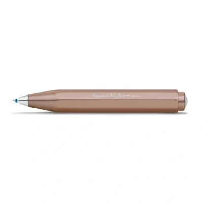 Abbildung von Kaweco AL SPORT Kugelschreiber Rosé Gold I Business Kuli aus hochwertigem Aluminium Edler Taschen mit Herzkurvenmechanik Seidenglänzender Druckkugelschreiber 10,5 cm