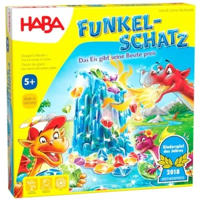Abbildung von Haba Funkelschatz Brettspiel, Kinderspiel des Jahres 2018, Mitbringspiel für 2 4 Spieler ab 5 Jahren