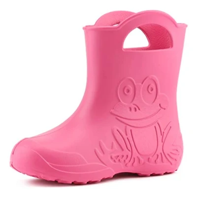 Abbildung von Ladeheid Eva federleichte Kinder Gummistiefel für Jungen und Mädchen Regenschuhe Bequeme wasserdichte Regenstiefel LA CA 01