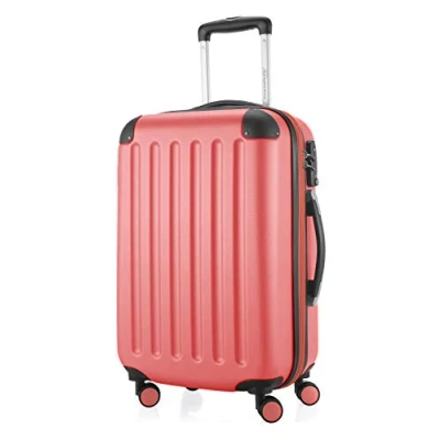 Abbildung von HAUPTSTADTKOFFER SPREE Handgepäck Hartschalen Koffer Trolley Rollkoffer Reisekoffer, 4 Doppel Rollen, 55 cm, 42 L, Korall