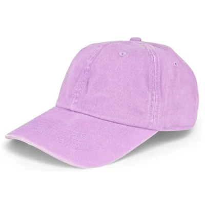 Abbildung von styleBREAKER Unisex Baseball Cap Vintage Look verstellbar 6 Panel Cappy in Washed Optik mit gebogenem Schirm Baumwolle Retro Damen und Herren, Farbe:Flieder