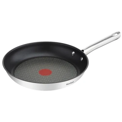 Abbildung von Tefal Duetto Pfanne A70406 28cm leichte Reinigung sichere Antihaftversiegelung Temperaturindikator Thermo Spot gesundes Kochen Edelstahl Kochgeschirr; und Anbraten Induktionsgeeignet