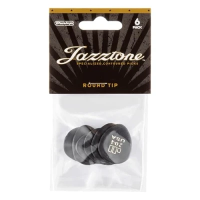 Abbildung von Dunlop Jazztone Gitarrenplektren 6 Stück Round Tip