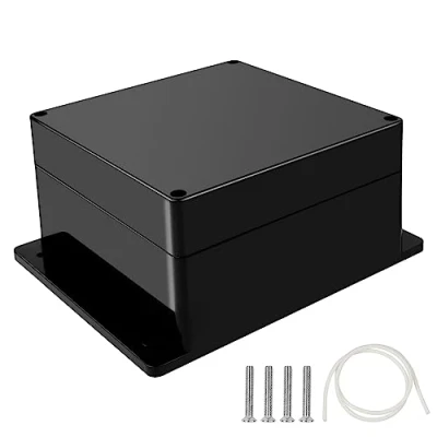 Abbildung von Therlan Abzweigdose Schwarz Wasserdichtes, Anschlussdose IP65 Verteilerdose Schwarz, ABS Abzweigkasten Kunststoffgehäuse Elektronik Gehäuse Außen Wasserdicht 160 * 90mm