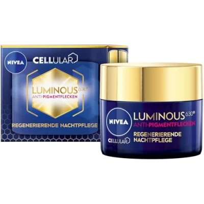 Abbildung von NIVEA Cellular Luminous 630 Anti Pigmentflecken Nachtpflege (50 ml), Gesichtscreme für die Nacht bei Pigment und Altersflecken, regenerierende Nachtcreme mit Hyaluron