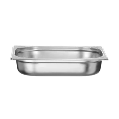 Abbildung von HENDI Gastronormbehälter, Temperaturbeständig von 40 bis 300C, Heissluftöfen Kühl und Tiefkühlschränken Chafing Dishes Bain Marie, Stapelbar, 4L, GN 1/2, 325x265x(H)65mm, Edelstahl