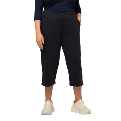 Abbildung von Ulla Popken Damen große Größen 7/8 Hose, Blau (Blau 71), 50/52