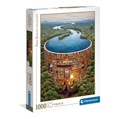 Abbildung von Clementoni 39603 Bibliodame Puzzle 1000 Teile ab 9 Jahren, buntes Erwachsenenpuzzle mit kräftigen Farben, Geschicklichkeitsspiel für die ganze Familie, schöne Geschenkidee