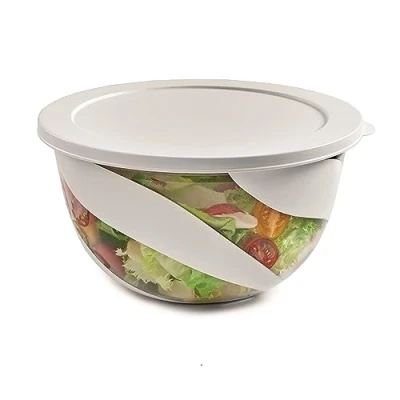 Abbildung von Snips Salatschüssel in Weiß, Schüssel mit 3 Litern Fassungsvermögen und Deckel, Rührschüssel, Hergestellt Italien, Ohne BPA.