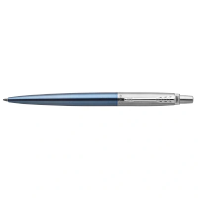 Abbildung von Parker Jotter Kugelschreiber Waterloo Blue Mittlere Spitze Blaue Tinte Geschenkbox
