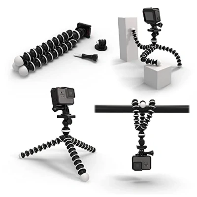 Abbildung von Digicharge Octopus 10&#039;&#039; Stativ Tripod für GoPro Hero13 Hero12 Hero Max/DJI Osmo Action 5 4 / Insta360 One/Akaso Apexcam Gookam Fitfort Garmin VIRB Apeman Camkong Kamera Sport Camcorder