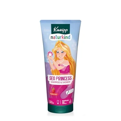 Abbildung von Kneipp Naturkind Seeprinzessin Shampoo &amp; Dusche nature kids Sea Princess Shower Kinderduschgel 2 in 1 mit Himbeerduft tränenfrei leicht kämmbar vegan 200ml