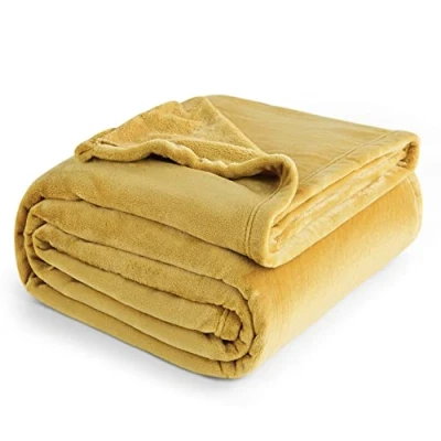 Abbildung von BEDSURE Kuscheldecke Flauschig Decke Fleecedecke Wohndecke Warm Winter Weich, Sofadecke XXL, Couch Blanket, Große, Wohn &amp; Kuscheldecken 220x240cm, Sofa überwurfdecke Gelb