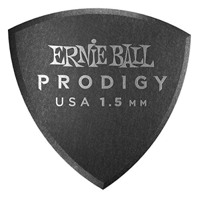 Abbildung von Ernie Ball 1,5 mm Large Shield Prodigy Plektren, 6er Pack, Schwarz