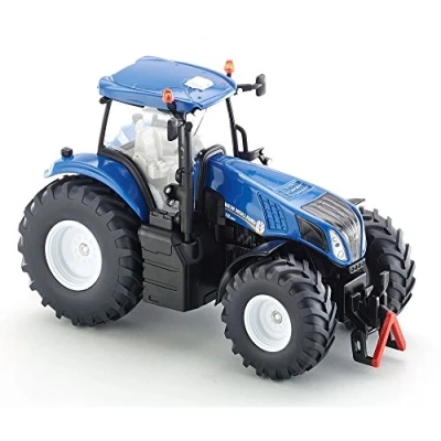 Abbildung von siku 3273, New Holland T8.390 Traktor, 1:32, Metall/Kunststoff, Blau, Achsschenkellenkung und Kupplung