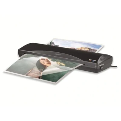 Abbildung von Hama Laminiergerät heiß und kalt mit Laminierfolien A3 (Laminator zum Kaltlaminieren Heißlaminieren, schnelles Aufheizen, zuhause, Homeoffice, Büro, Schule, Anti Blockier Taste, 80 bis 125 mic)
